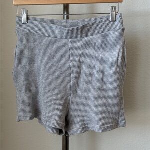 Alter'd State Intimates L Grey Waffle Lounge Shorts Pockets Elastic Waist Comfy